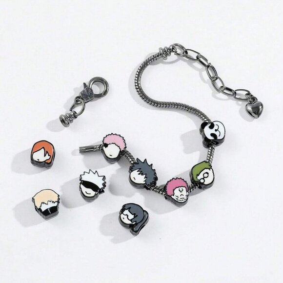 Jujutsu Kaisen Character Charm Bracelet – Anime Chibi Style Adjustable Jewelry - Picture 5 of 7